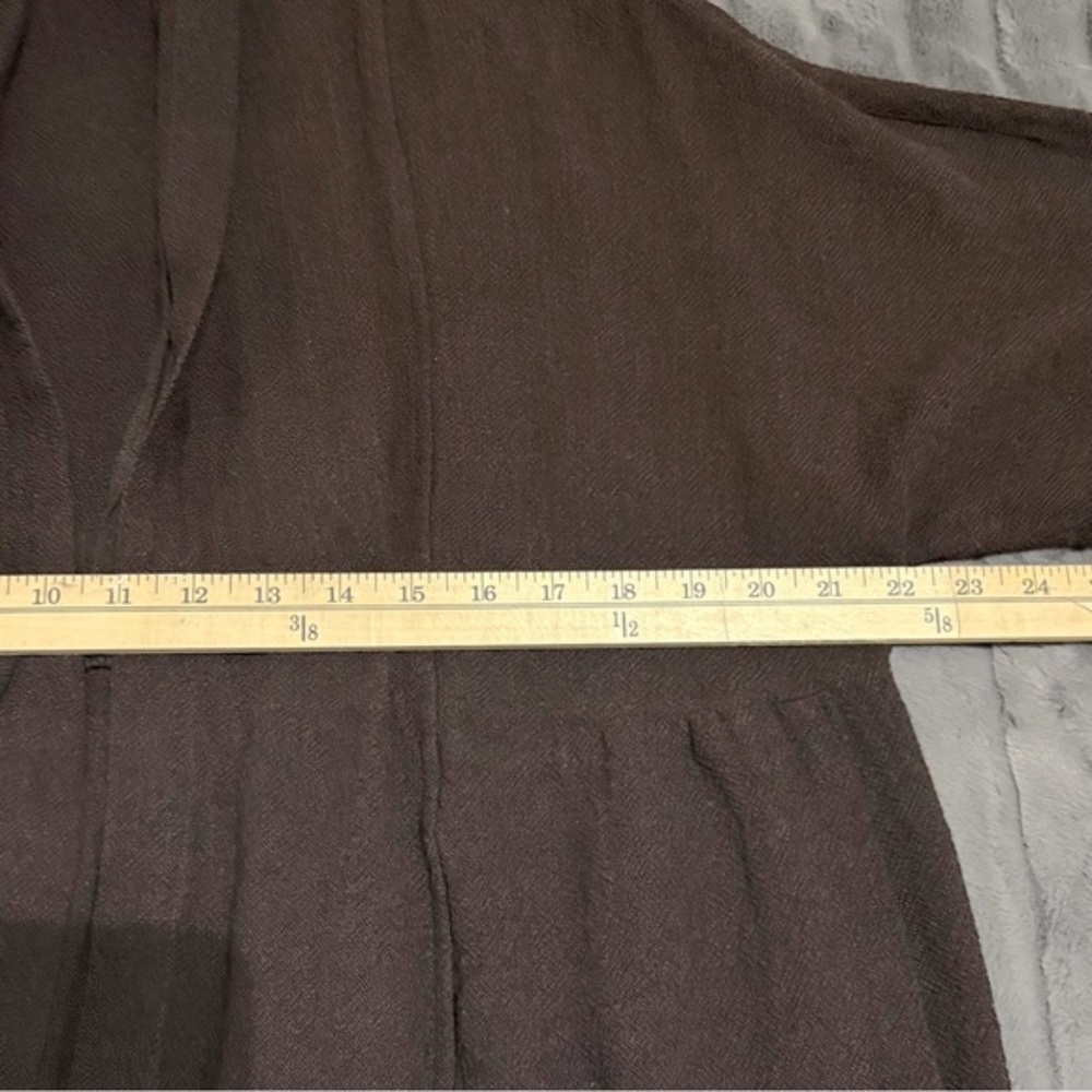 Eileen Fisher Viscose Linen Blend Open‎ Front Jacket- M Laganlook Minimalist - Picture 9 of 10